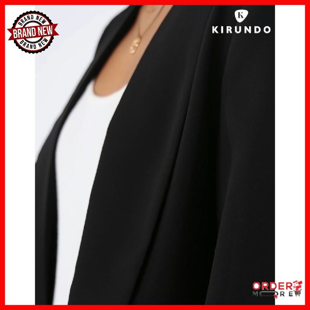 Oversized Blazer Lightweight Polyester Open Front… - image 8